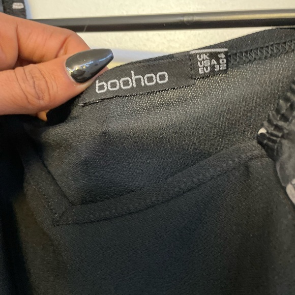 BOOHOO black mesh polka dot crop - Picture 3 of 3